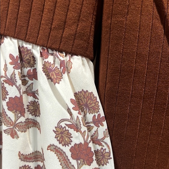 Joyfolie Bijoux Mia Joy Dress Size 7 Girls Brown and Cream Floral new never worn - Picture 2 of 12